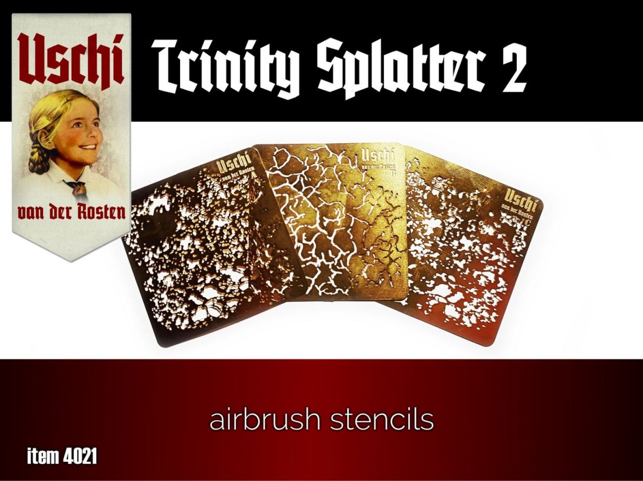 Trinity Splatter 2 Airbrush Stencil