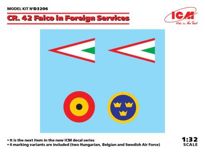 1:32 Decal for Fiat CR. 42 Falco in Foreign Services