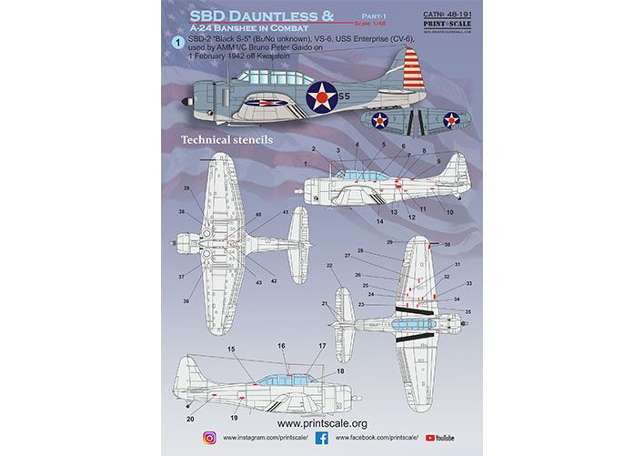1:48 Douglas SBD-2 Dauntless and A-24 Banshee in combat Part 1