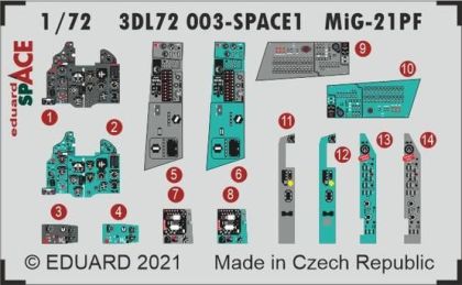 1:72 Mikoyan MiG-21PF SPACE-3D Decals