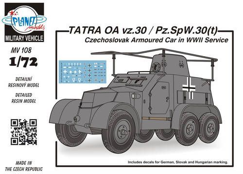1:72 TATRA OA vz.30 / Pz.SpW.30(t) Czechoslovak Armoured Car in WWII Service