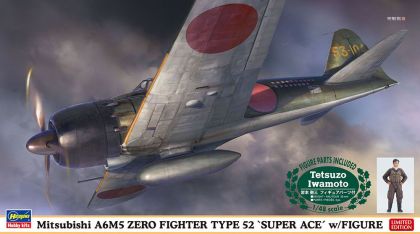 1:48 Mitsubishi A6M5 Zero Fighter Type 52 'Super Ace' w/Figure Tetsuzo Iwamoto