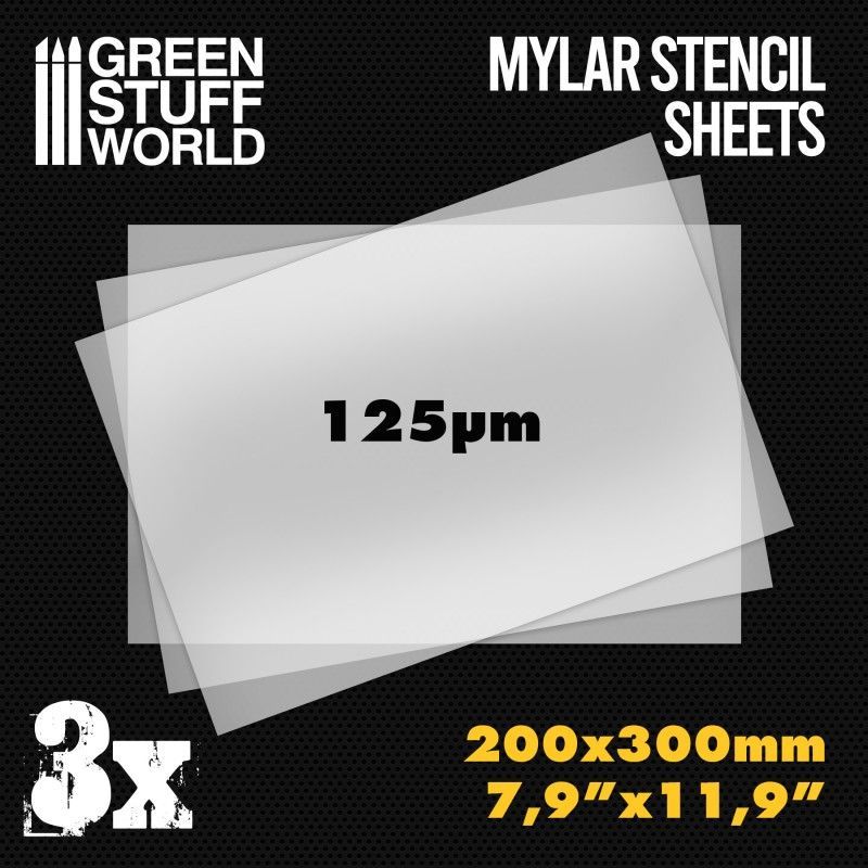 A4 Mylar Stencil Sheets x3