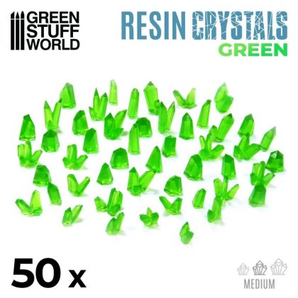 GREEN Resin Crystals - Medium