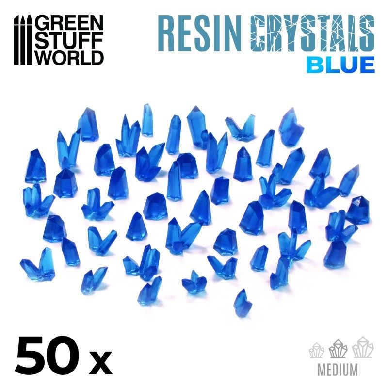 BLUE Resin Crystals - Medium