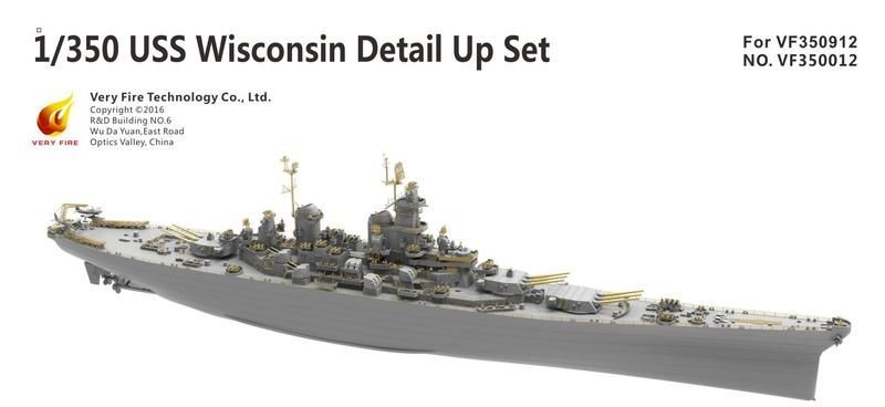 1:350 USS Battleship BB-64 Wisconsin detail set(for VF350912)