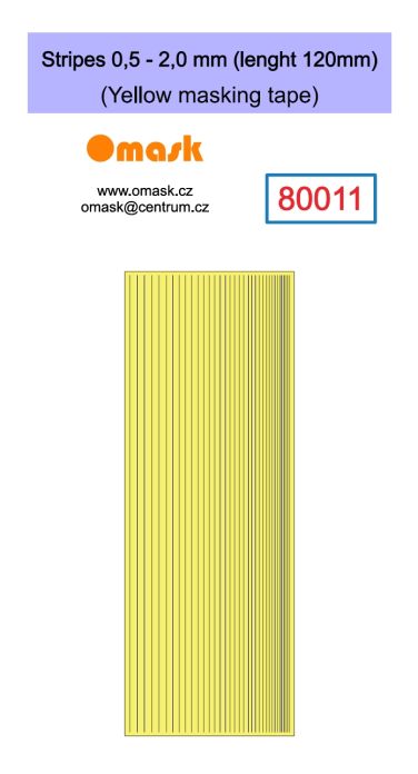 Masky pásků 12 x 0,5 - 2 mm (kabuki)