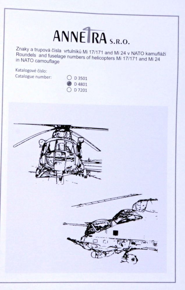 1:48 Mi 17/171 & Mi 24 Roundels&fusel.numbers NATO