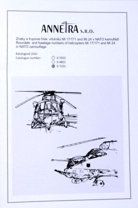 1:72 Mi 17/171 & Mi 24 Roundels&fusel.numbers NATO
