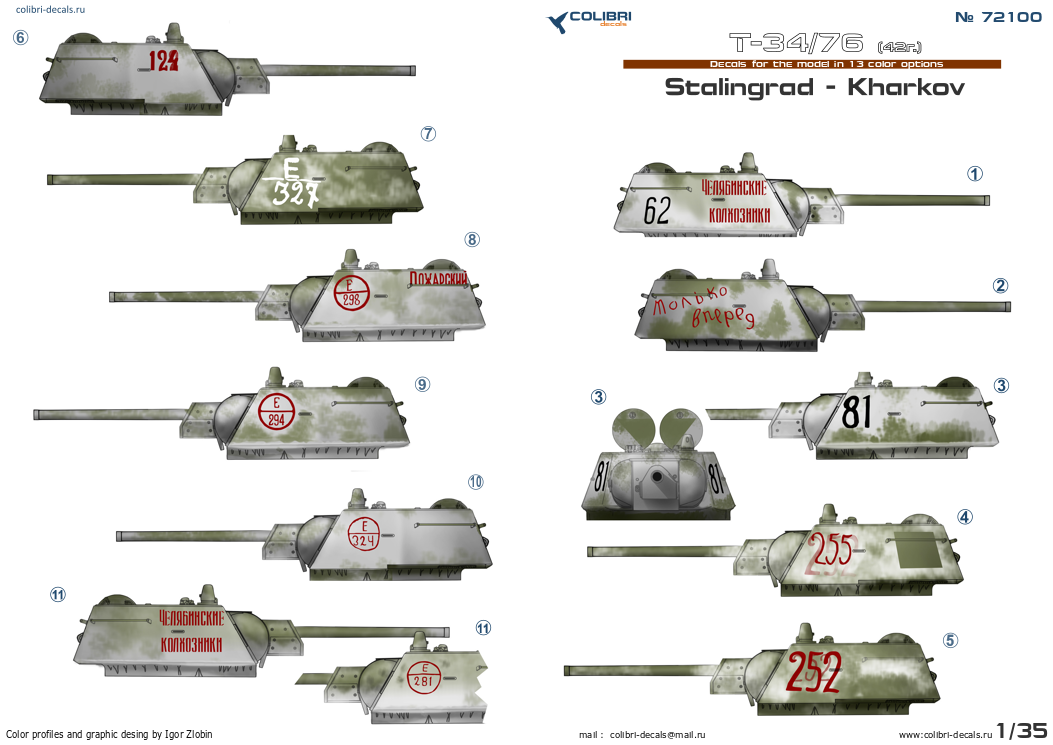1:72 ?-34/76 mod 1942. Battles for Stalingrad - Kharkov. Part 1.