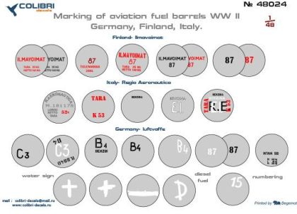 1:48 Marking of aviation fuel barrels WWII