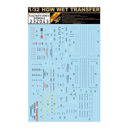 1:32 FW190D-9 - STENCILS SET FOR TWO AIRCRAFT