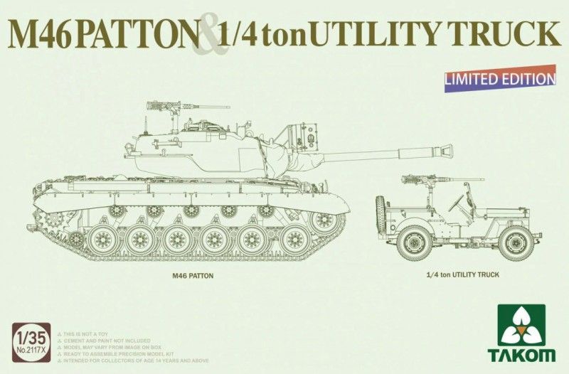 1:35 M46 PATTON + 1/4 ton UTILITY TRUCK Limited Edition