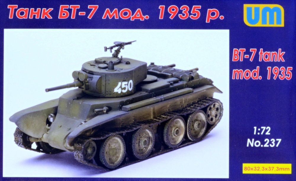 1:72 BT-7 tank mod. 1935