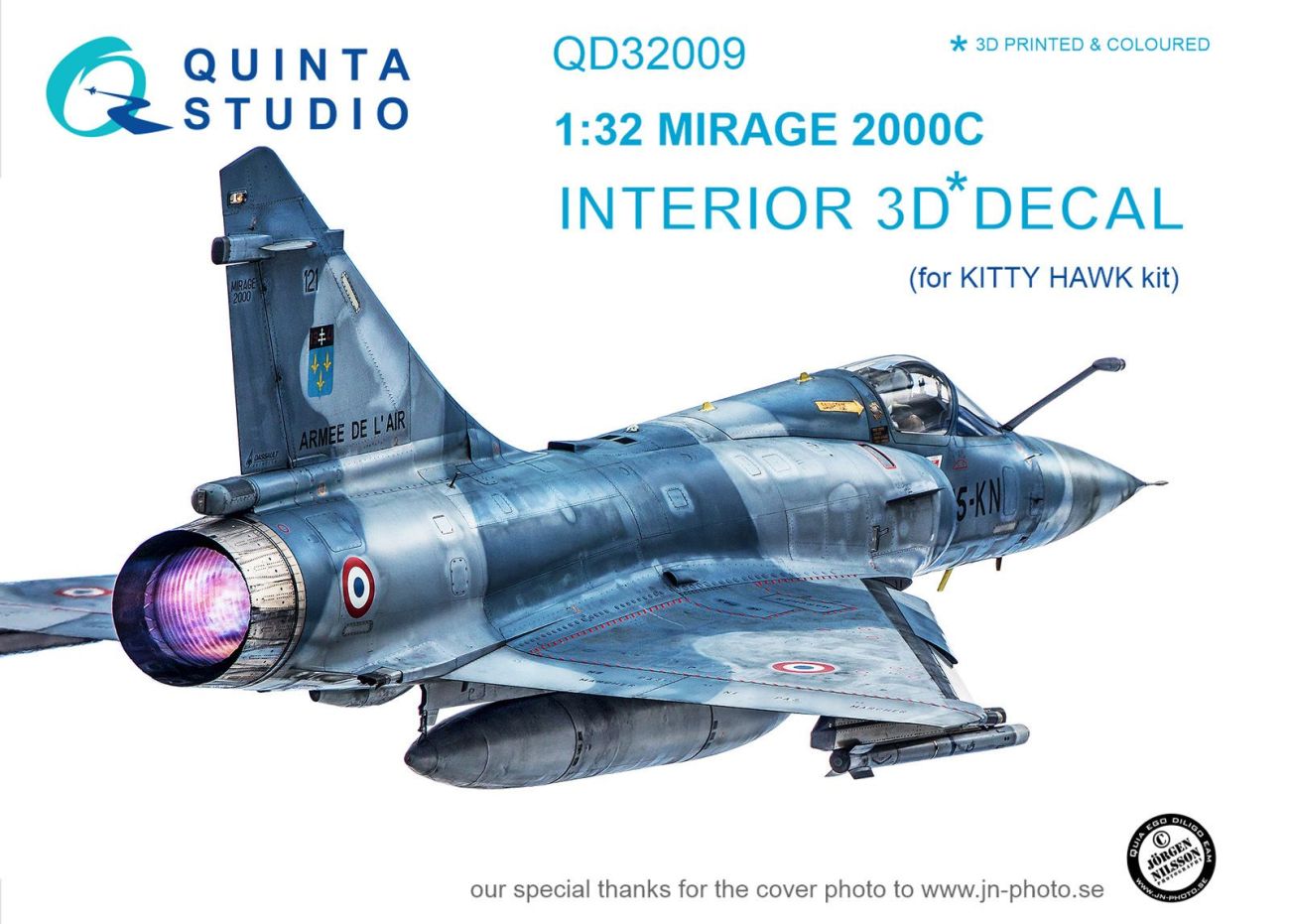 1:32 Mirage 2000C 3D-Printed & coloured Interior on decal paper (for Kitty Hawk kit)