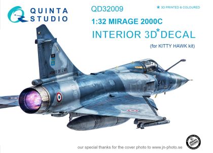 1:32 Mirage 2000C 3D-Printed & coloured Interior on decal paper (for Kitty Hawk kit)