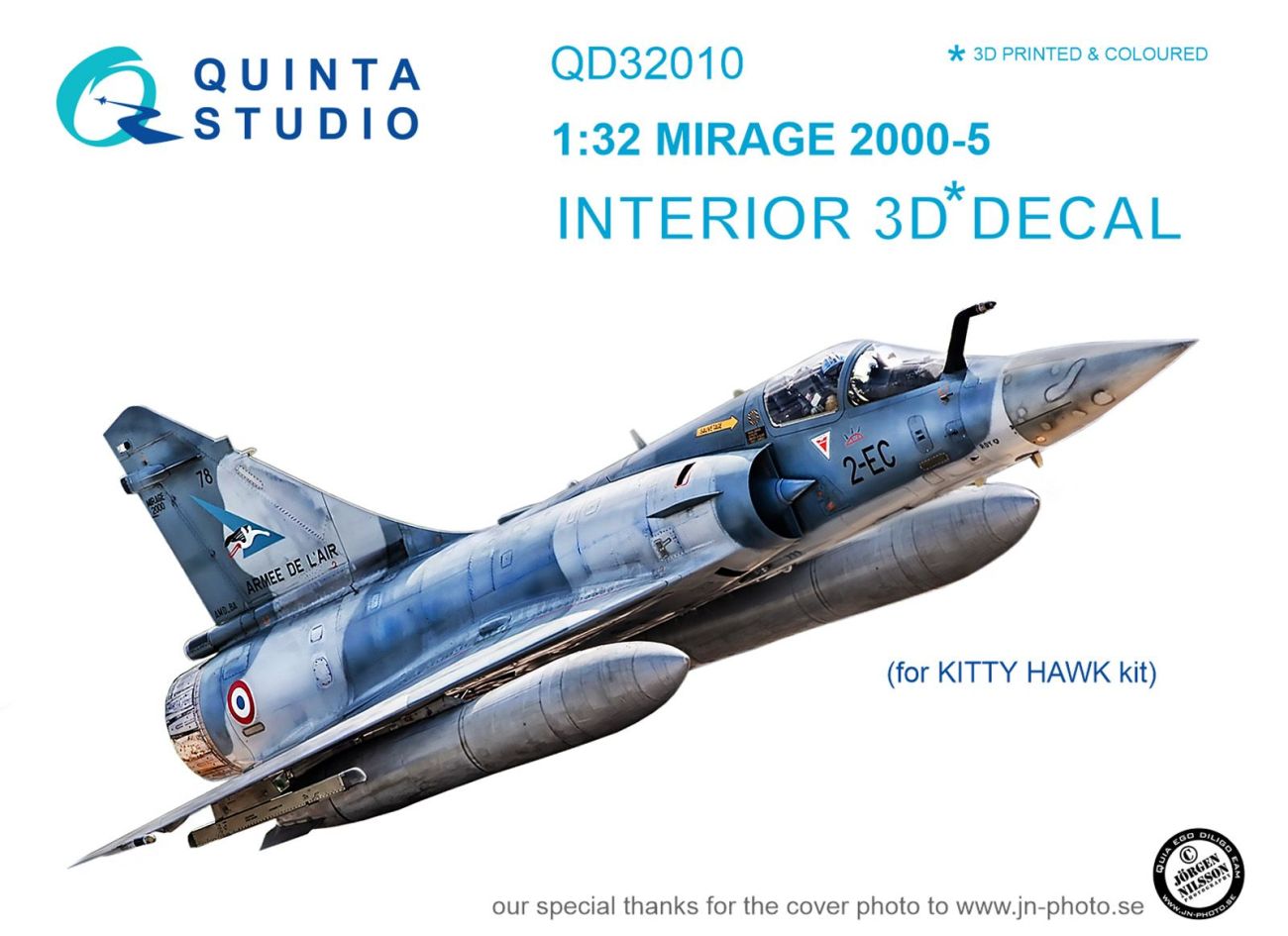 1:32 Mirage 2000-5 3D-Printed & coloured Interior on decal paper (for Kitty Hawk kit)