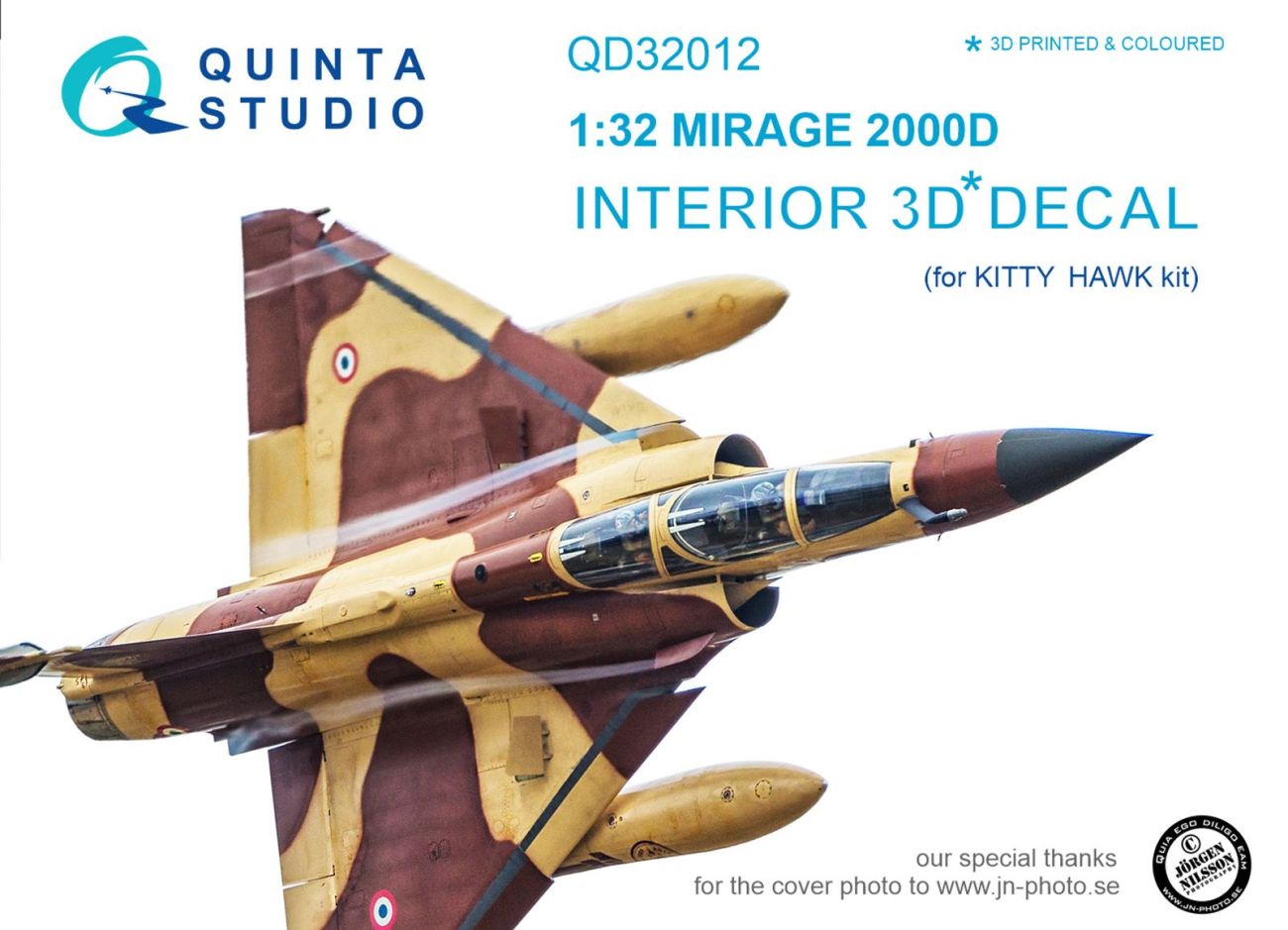 1:32 Mirage 2000D 3D-Printed & coloured Interior on decal paper (for Kitty Hawk kit)
