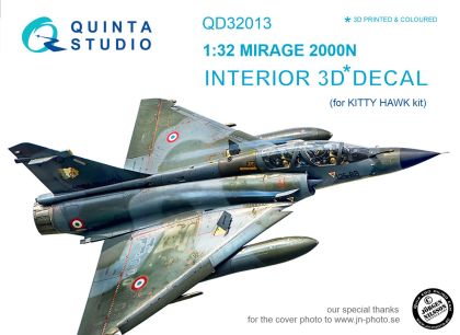 1:32 Mirage 2000N 3D-Printed & coloured Interior on decal paper (for Kitty Hawk kit)