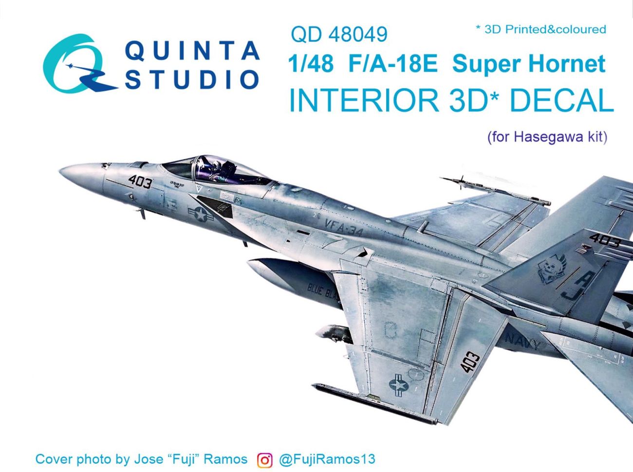 1:48 F/A-18E 3D-Printed & coloured Interior on decal paper (for Hasegawa kit)