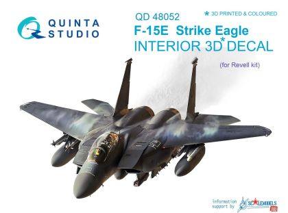 1:48 F-15E 3D-Printed & coloured Interior on decal paper (for Revell kit)
