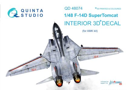 1:48 F-14D 3D-Printed & coloured Interior on decal paper (for AMK kit)