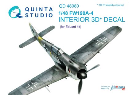 1:48 FW 190A-4 3D-Printed & coloured Interior on decal paper (for Eduard kit)