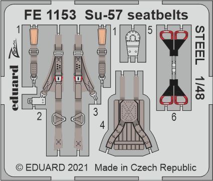 1:48 Sukhoi Su-57 Frazor seatbelts STEEL