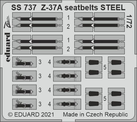 1:72 Let Z-37A seatbelts STEEL