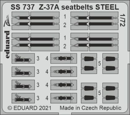 1:72 Let Z-37A seatbelts STEEL