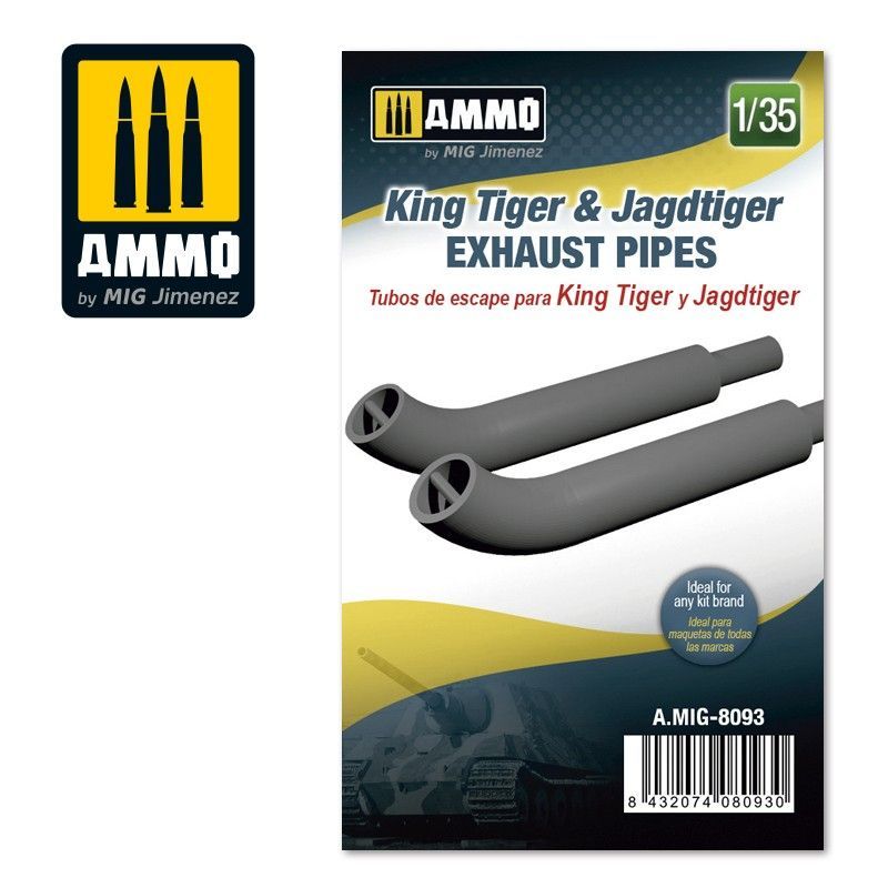 1:35 King Tiger & Jadtiger Exhaust Pipes
