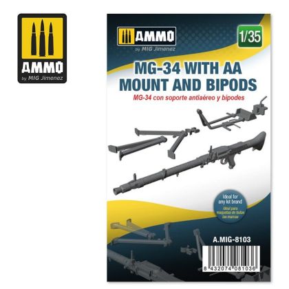 1:35 MG-34 WITH AA MOUNT AND BIPODS