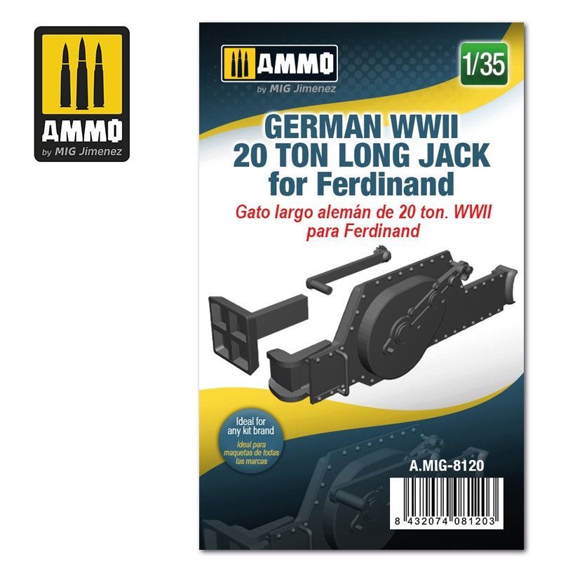1:35 German WWII 20 ton Long Jack for Ferdinand