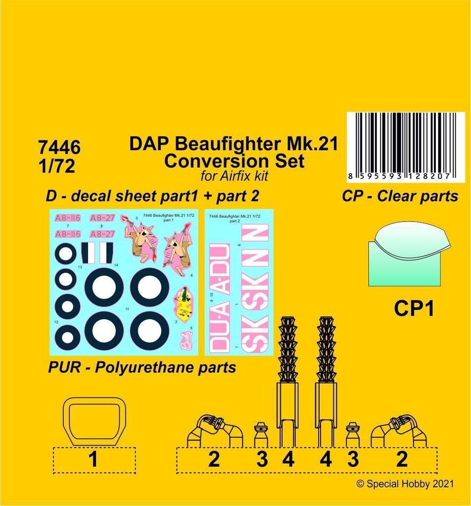 1:72 DAP Beaufighter Mk.21 Conversion Set