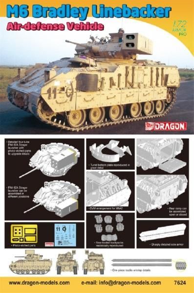 1:72 M6 Bradley Linebacker Air-Defense Vehicle