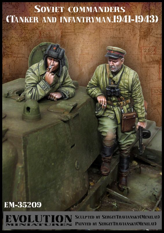 1:35 Soviet Commanders (Tanker and Infantryman. 1941-1943)