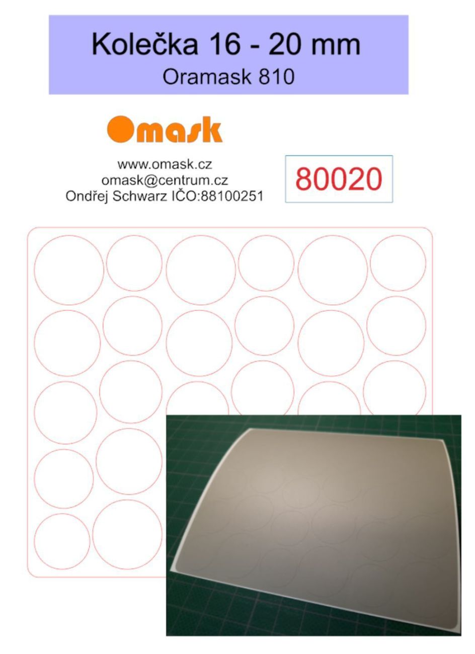 Kolečka 16 - 20 mm (Oramask)