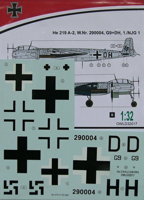 1:32 Heinkel He 219 A-2 (G9+DH) 1./NJG1