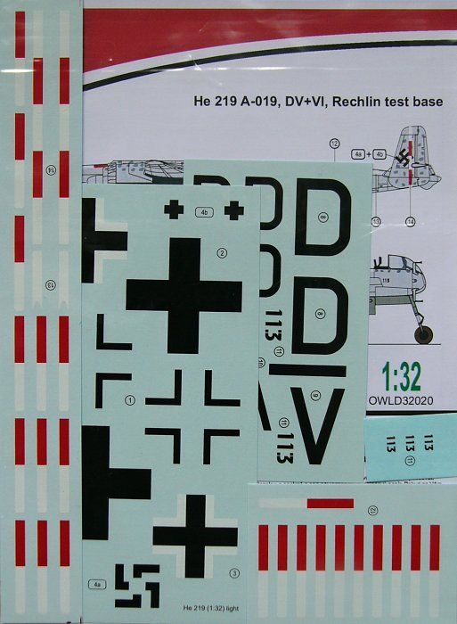 1:32 He 219 A-019 (DV+VI) Rechlin test base