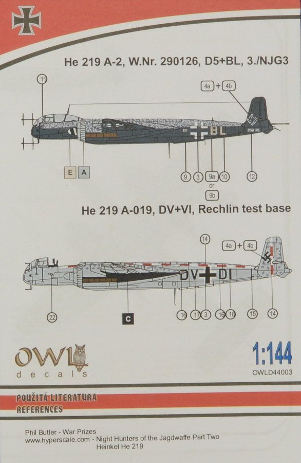 1:144 He 219 A-2/A-019
