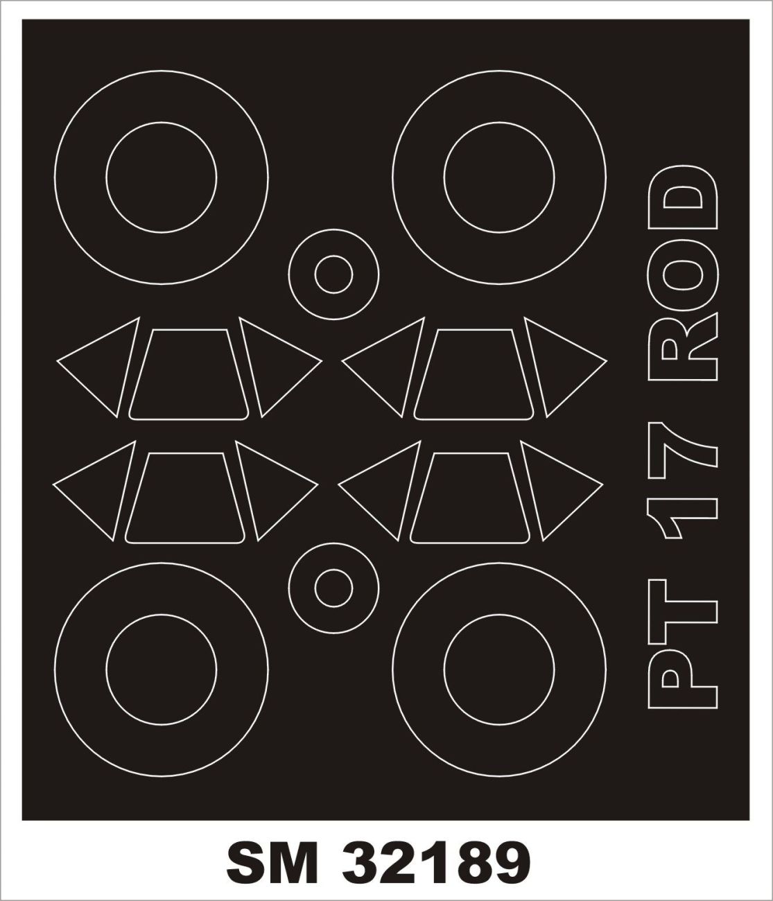 1:32 Stearman PT-17 Kaydet 2 canopy masks (interior and exterior canopy masks)