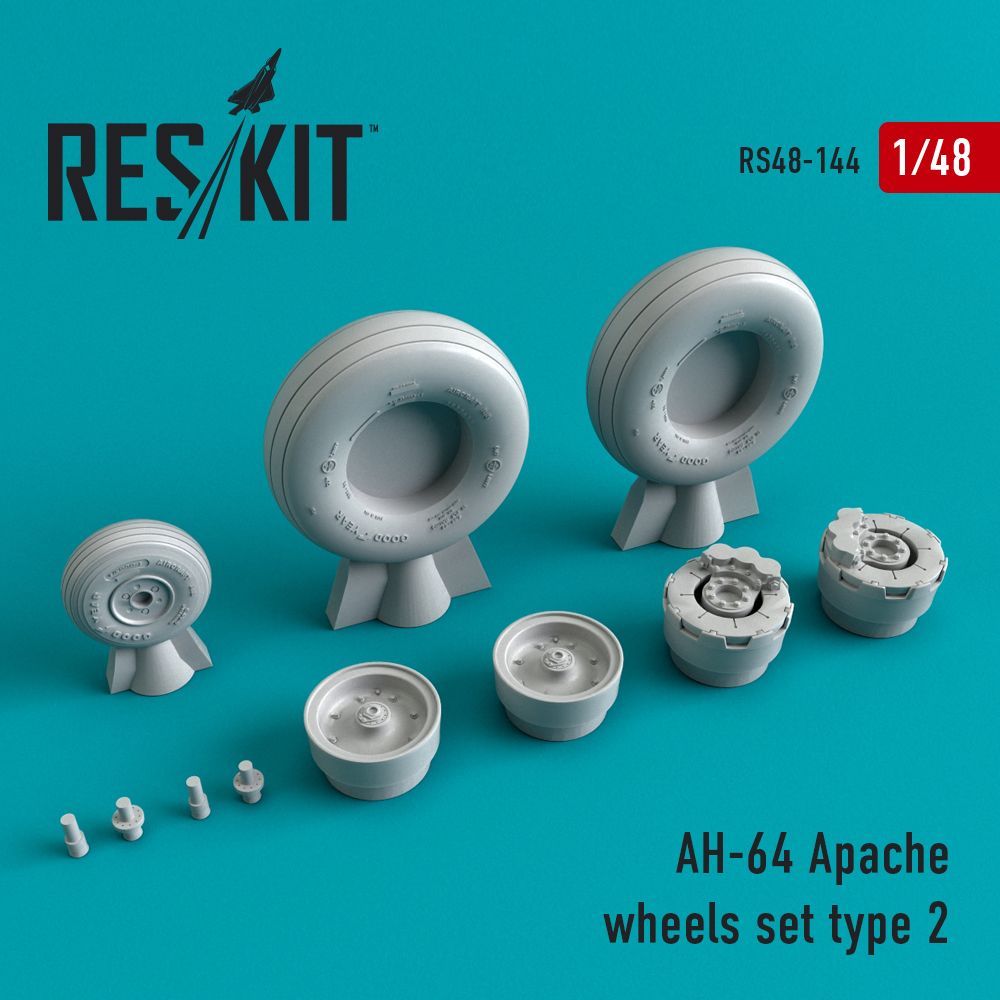 1:48 Hughes AH-64A Apache Type 2 wheels set