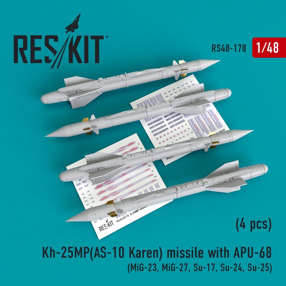 1:48 Kh-25MP(AS-10 Karen) missile with APU-68 (4 pcs)