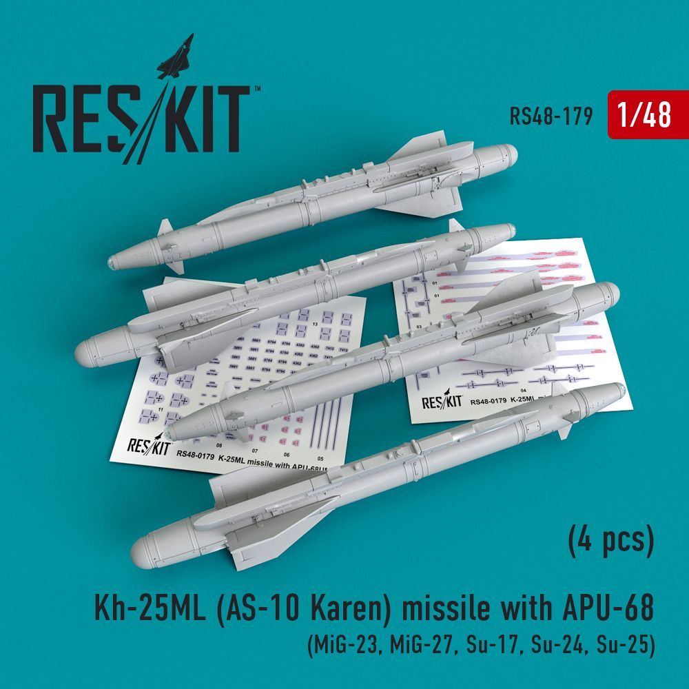 1:48 Kh-25ML (AS-10 Karen) missile with APU-68 (4 pcs)