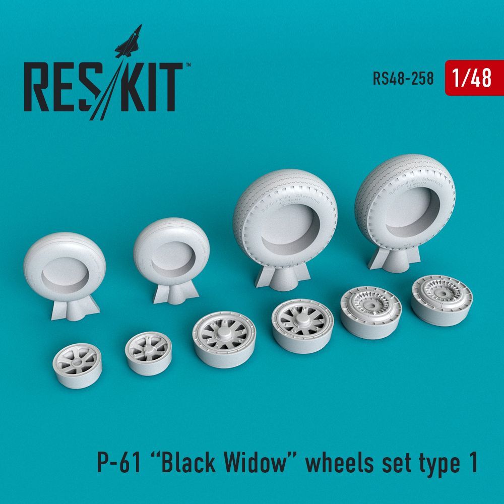 1:48 Northrop P-61A/P-61B Black Widow wheels set