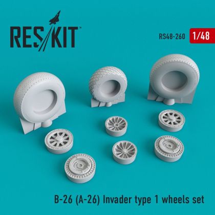 1:48 Douglas B-26 (A-26) Invader type 1 wheels set