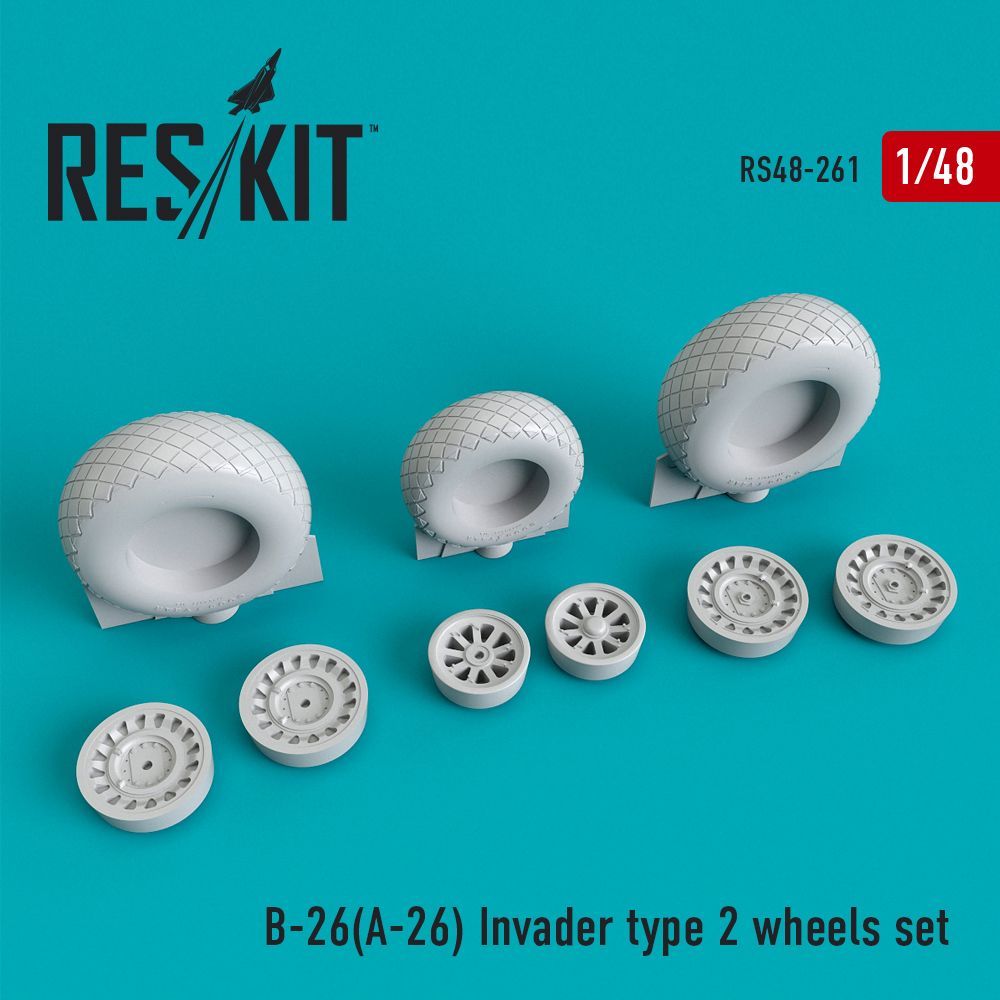1:48 Douglas B-26 (A-26) Invader type 2 wheels set