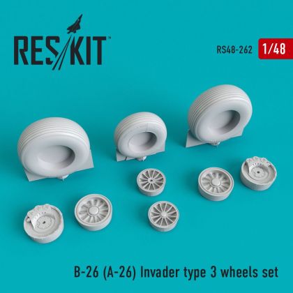 1:48 Douglas B-26 (A-26) Invader type 3 wheels set