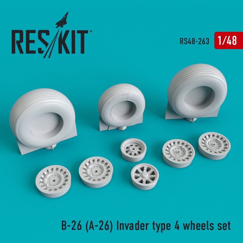 1:48 Douglas B-26 (A-26) Invader type 4 wheels set