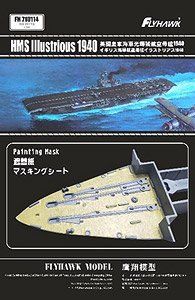 1:700 Painting Mask for HMS Illustrious 1940 (for Fly Hawk FH1116)
